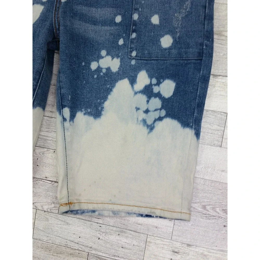 New Men's Akoo Empire Acid Washed Standard Denim Shorts Men's 30 Y2K 90s